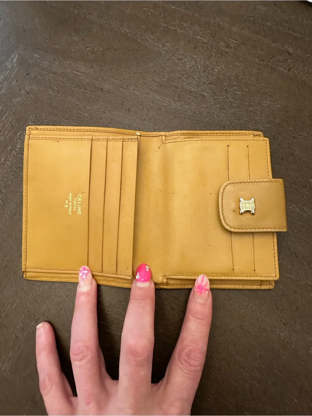 Celine Macadam Triumph compact bifold wallet- Vintage Unisex